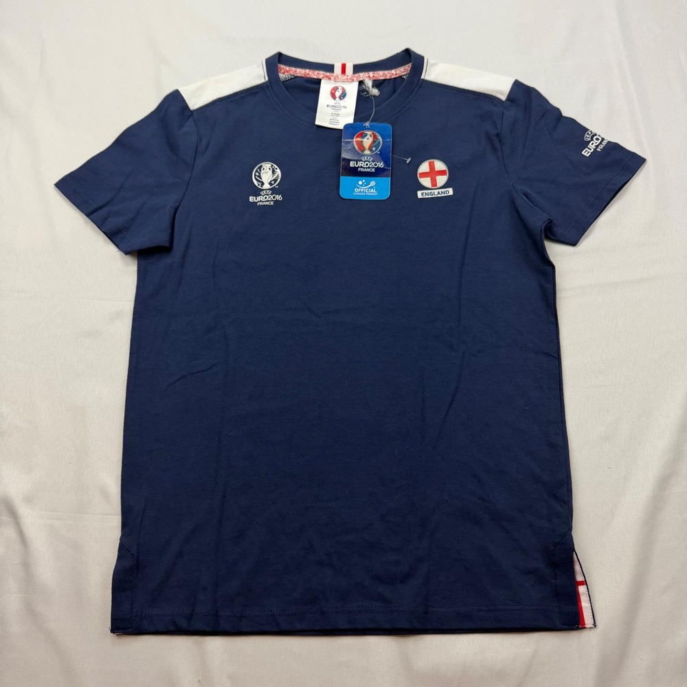 UEFA Euro 2016 England T-Shirt Kids 9-10 Years Navy Blue‎ Soccer Fan Tee